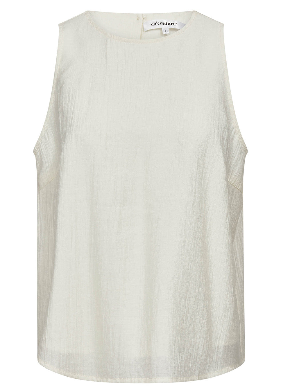 Co Couture AuraCC Top mouwloos off white voorkant