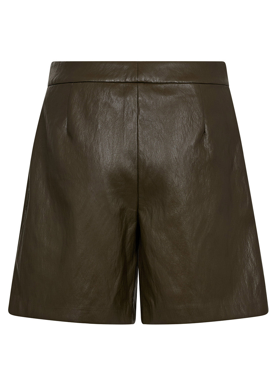 Co Couture GittCC Pleat Shorts vegan leather groen achterkant