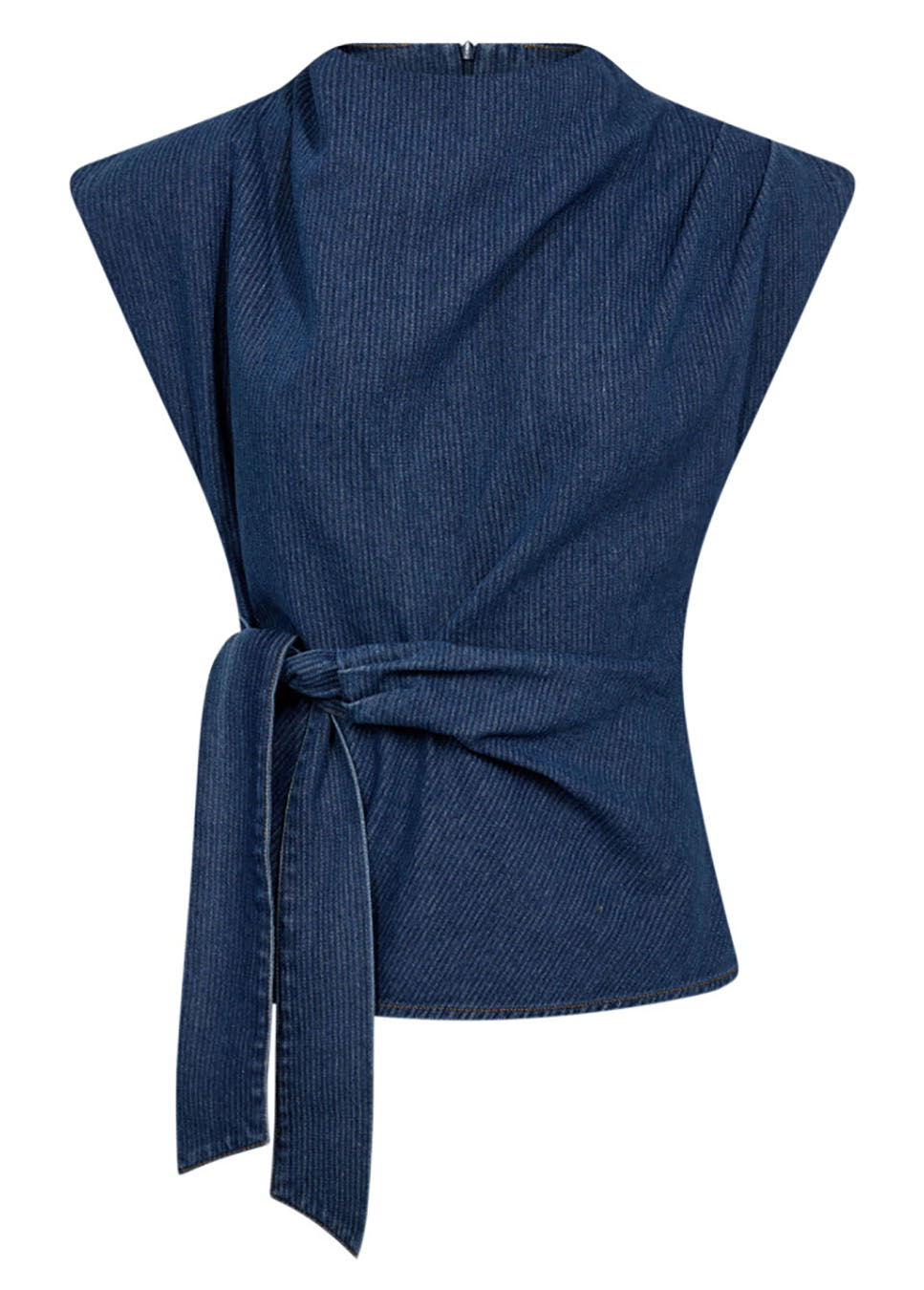 Co Couture KimmyCC Pleat Top dark denim blauw voorkant