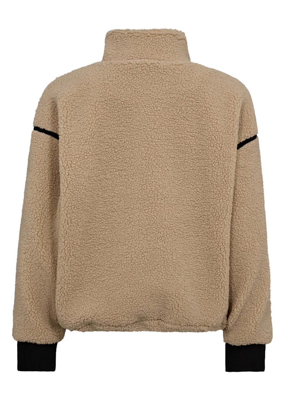 Co Couture MadinCC Fleece vest met rits beige achterkant