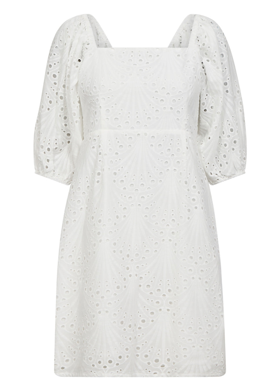 Co Couture NayaCC Anglaise Knot Dress wit voorkant