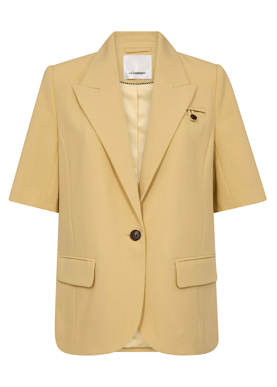 Co Couture NilanCC Fitted SS Blazer geel voorkant