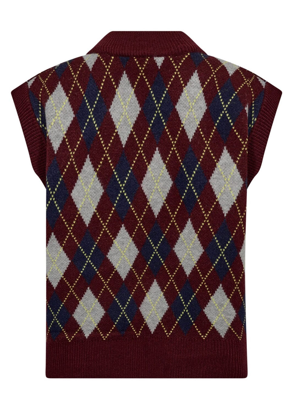 Co Couture RowCC Check Vest spencer rood achterkant