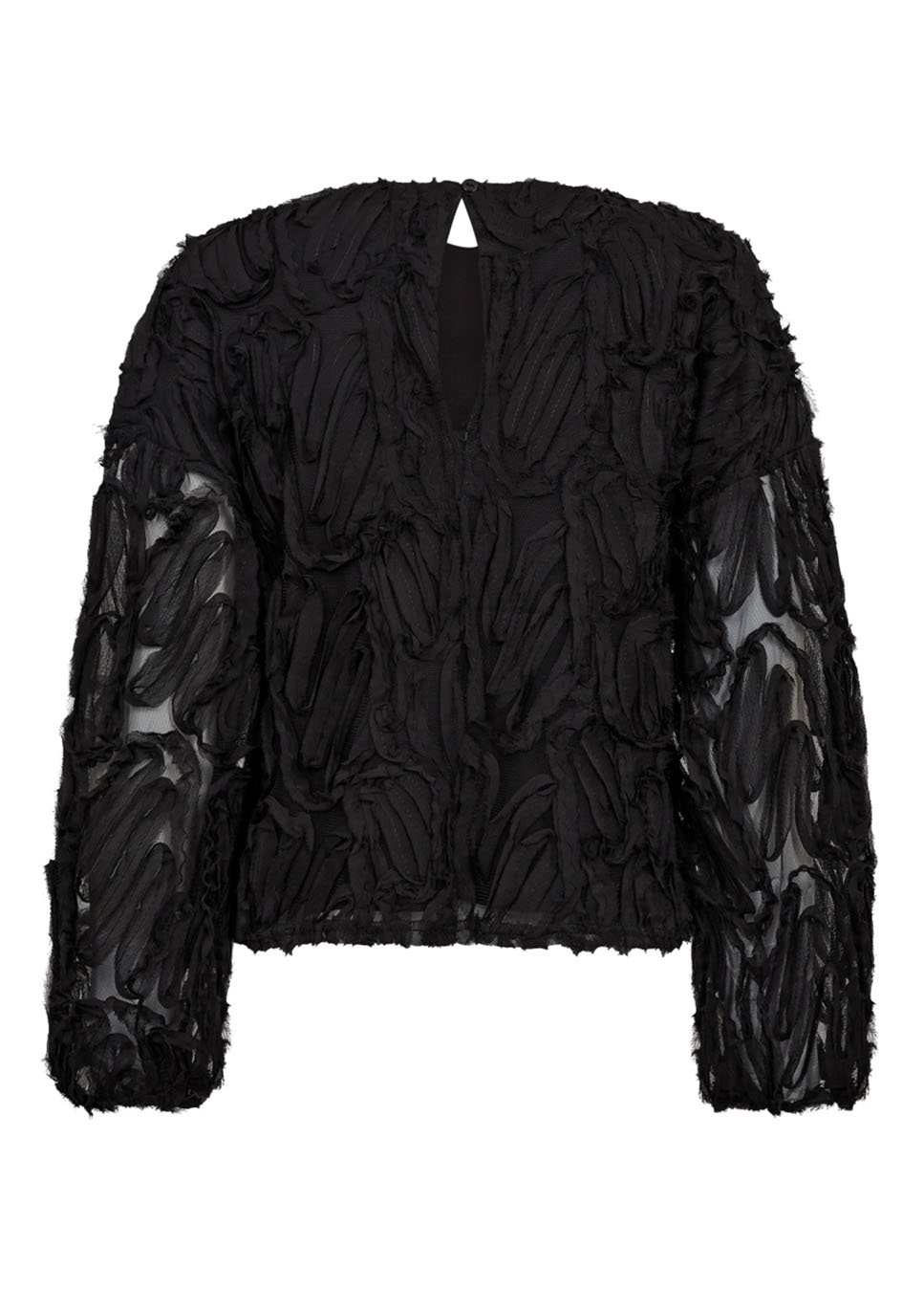 Co Couture ShaniaCC Fluffy Blouse zwart achterkant