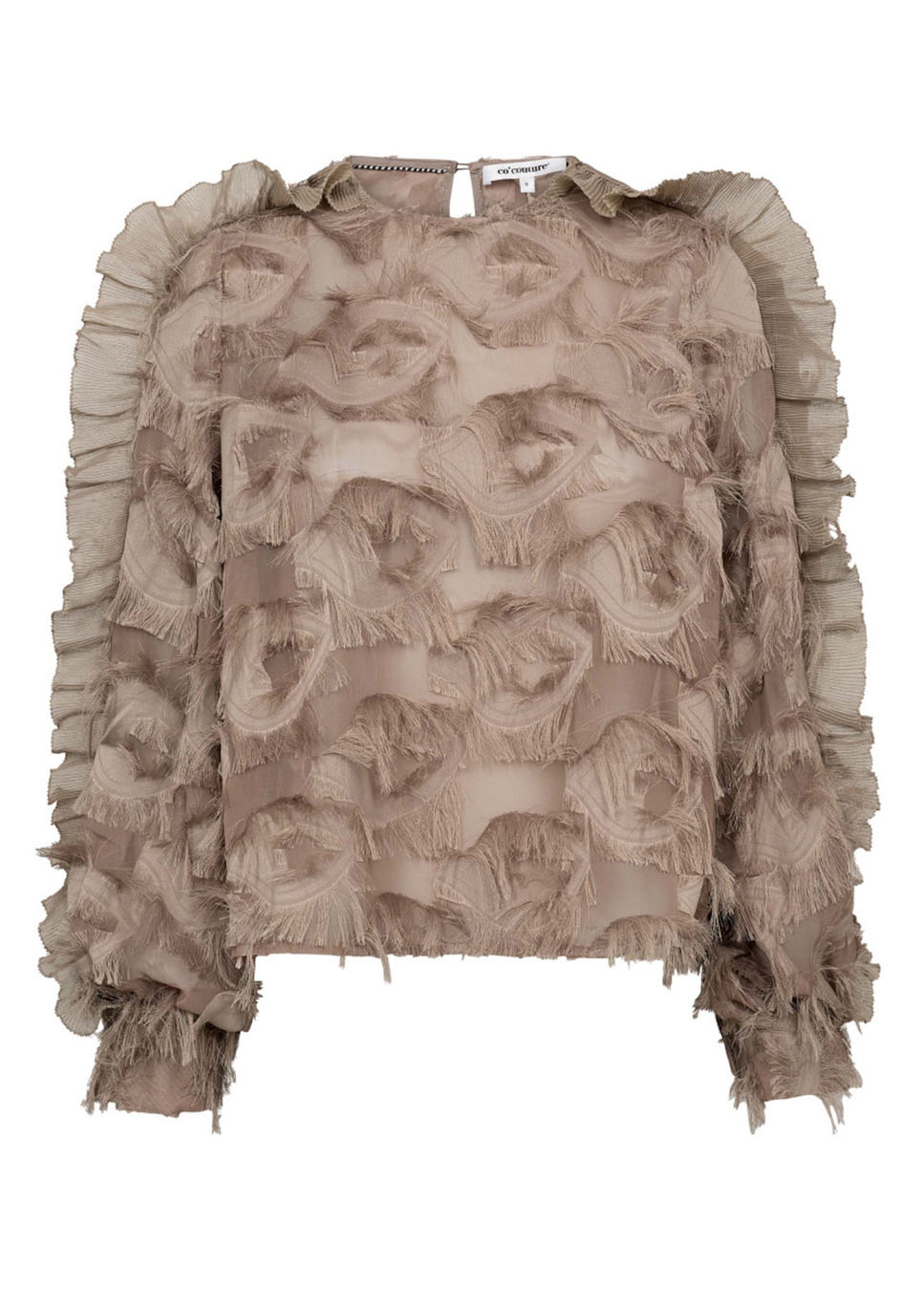 Co Couture SyraCC Structure Blouse bruin voorkant