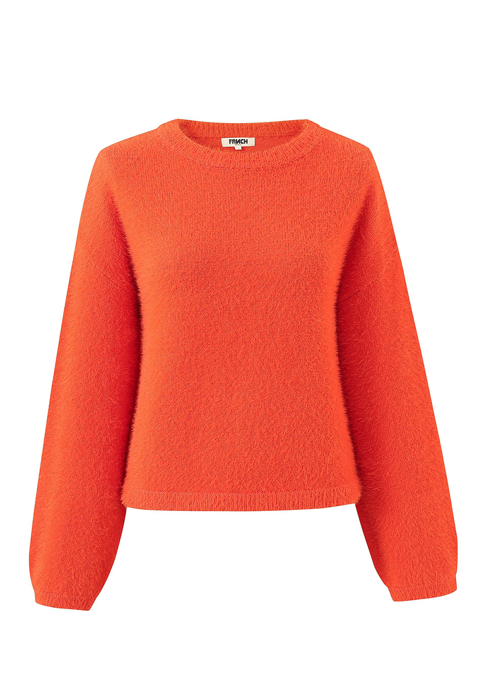 FRNCH Trui Robinson fluffy oranje voorkant
