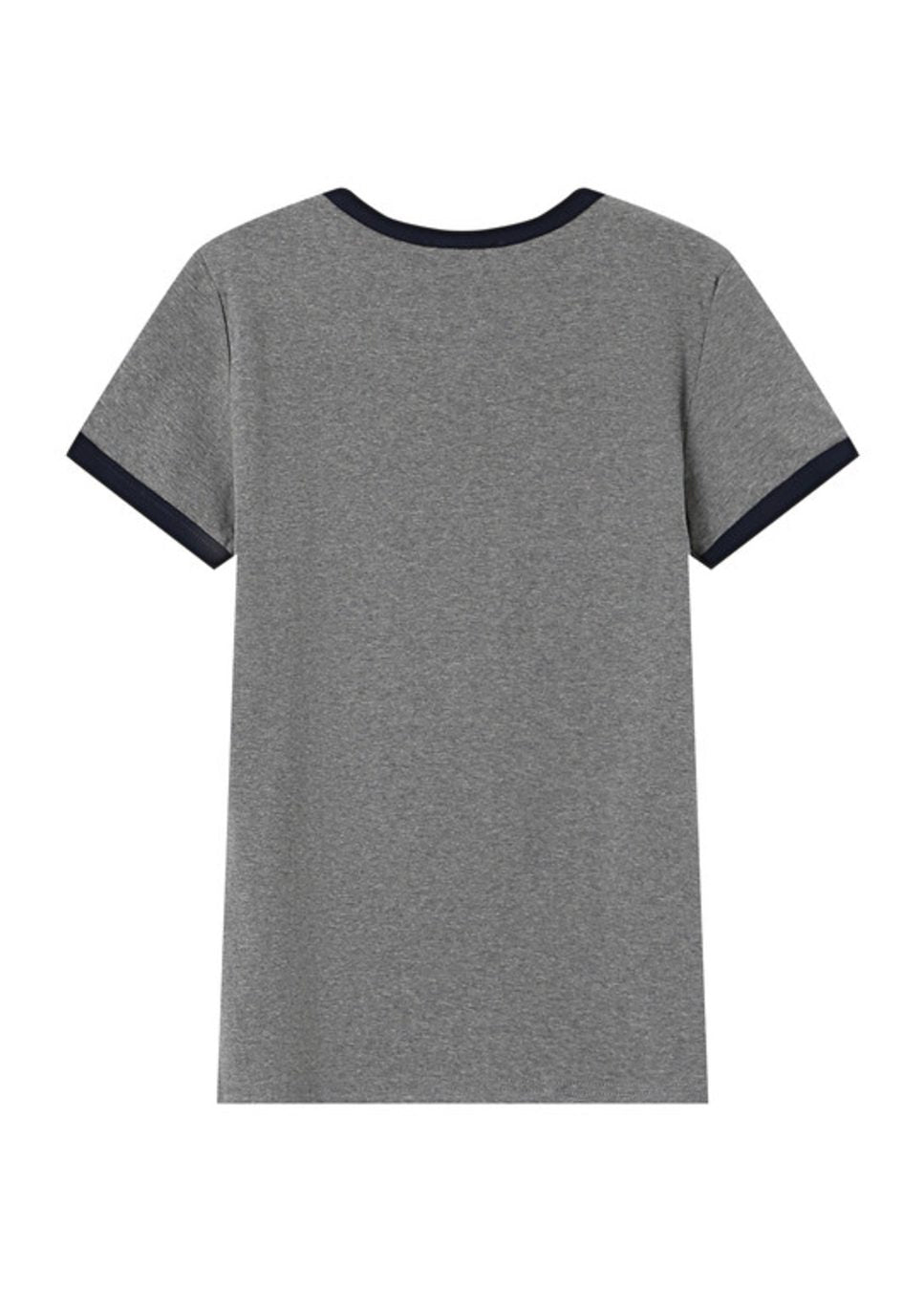 Grace & Mila sany t-shirt grijs korte mouwen product foto achterkant