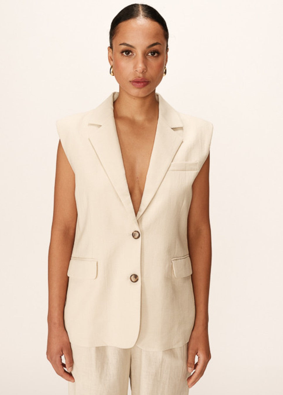 Mouwloze Blazer Dames Blazer Jurk Zonder Mouwen Knipmode 2207-09