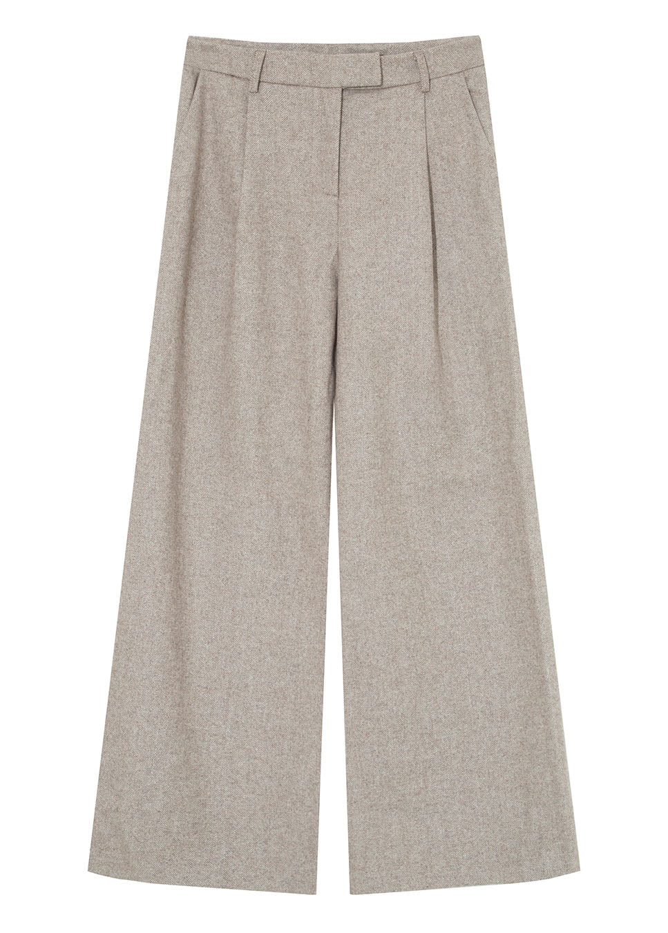 Grace & Mila Times pantalon wolmix visgraat beige voorkant