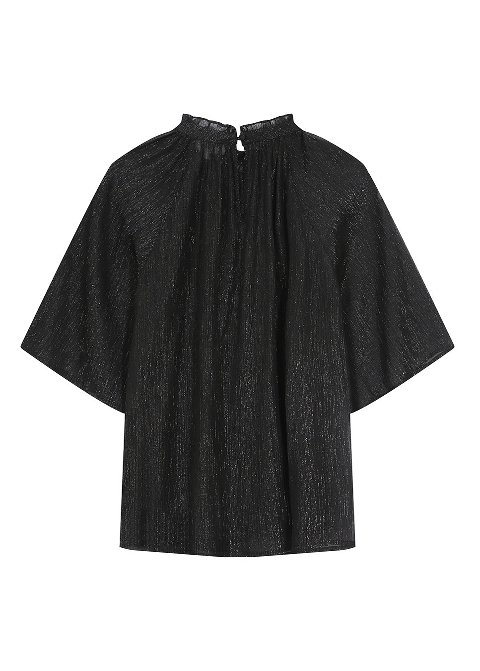 Grace & Mila Topaze top korte mouw glitter zwart achterkant