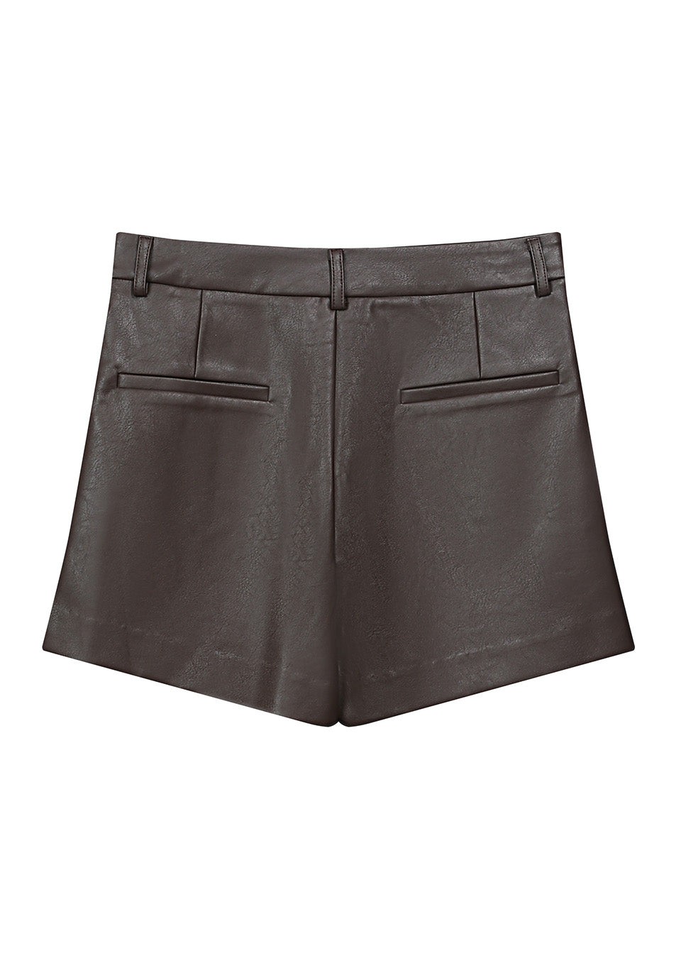 Grace & Mila Travis short vegan leather bruin achterkant