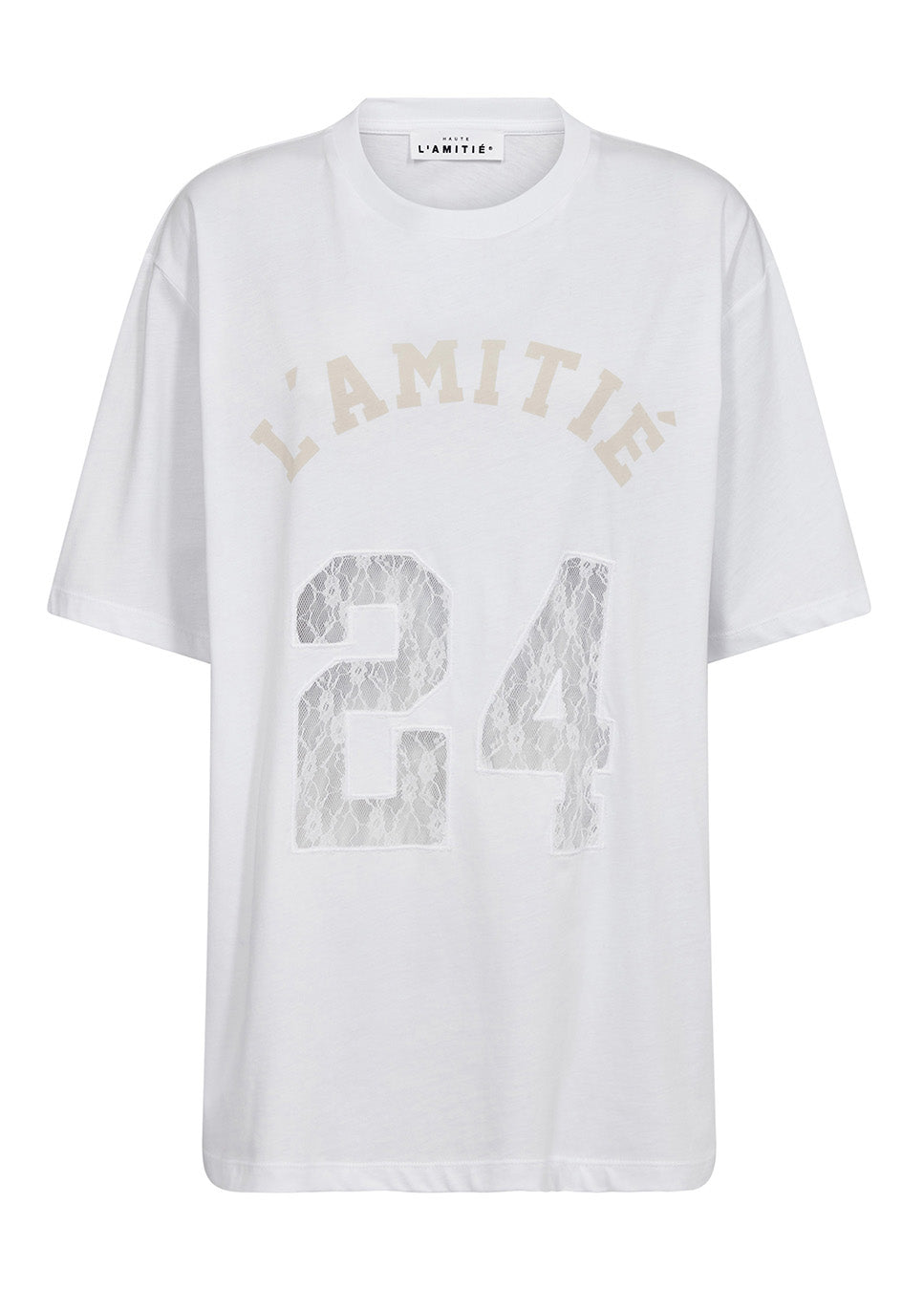 Haute L’Amitié 24 Lace Number Tee wit HL10534 voorkant