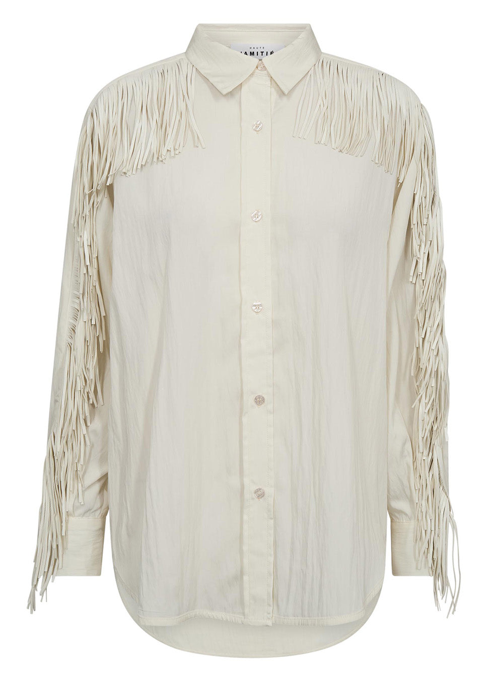 Haute L’Amitié Fringe blouse wit voorkant
