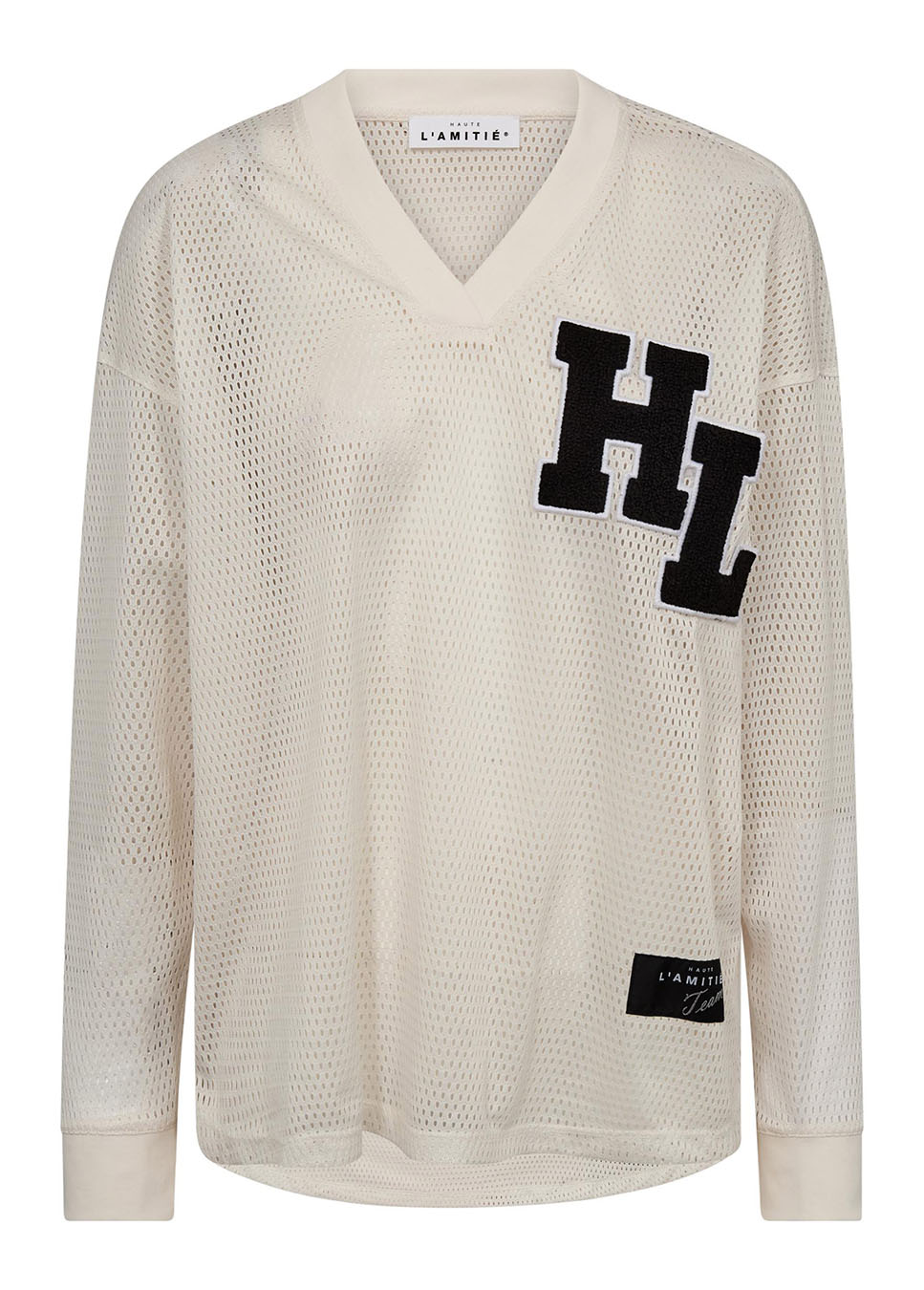 Haute L’Amitié drift blouse geweven top off white voorkant