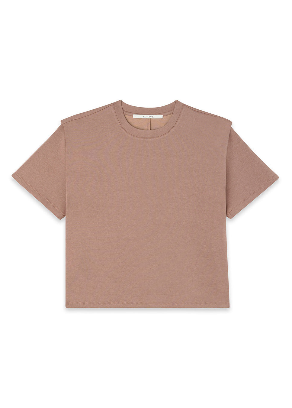 Homage top with shoulder detail roze voorkant