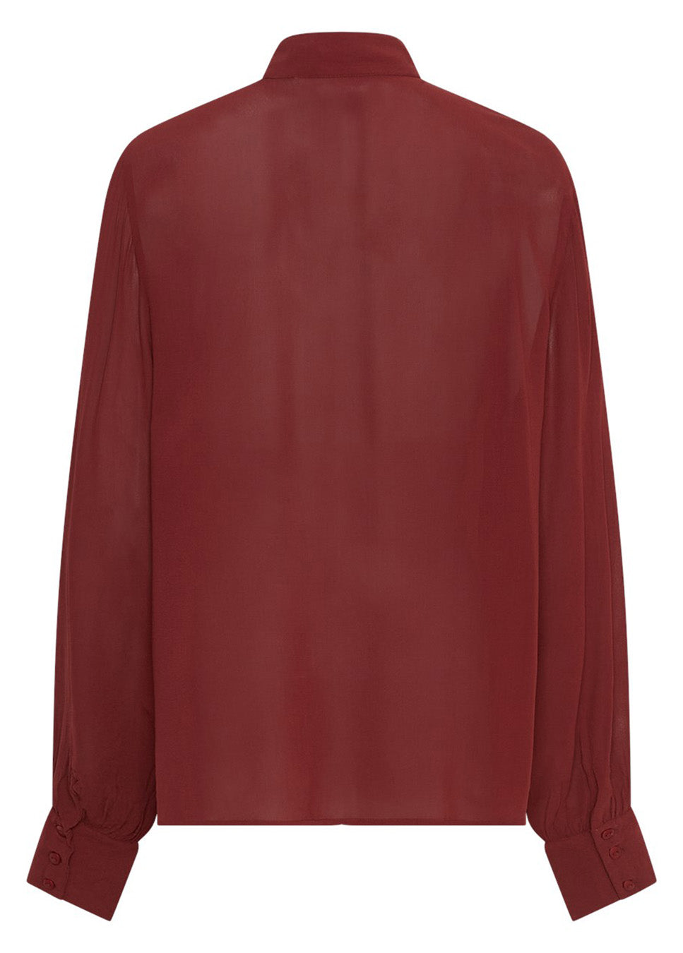 MSCH Copenhagen MSCHKasandra Orabella blouse met ruches rood achterkant