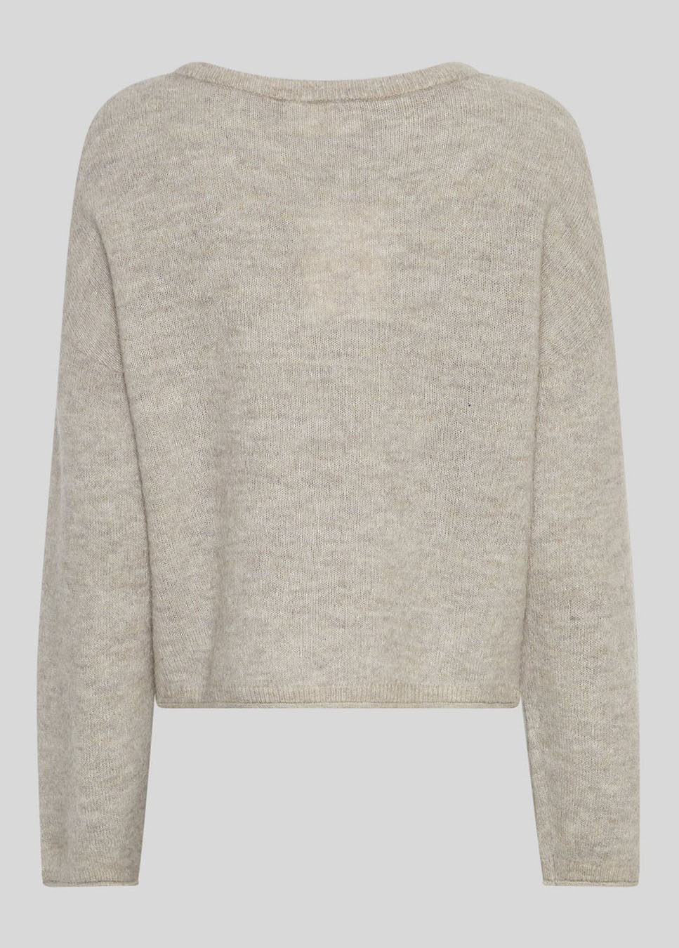 MSCH Copenhagen MSCHKellsey Alegria trui gebreid wol gemêleerd grijs achterkant