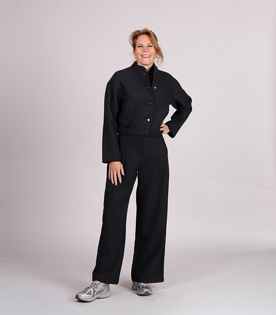 MSCH Copenhagen MSCHSeba pantalon wol donkergrijs pantalon voorkant