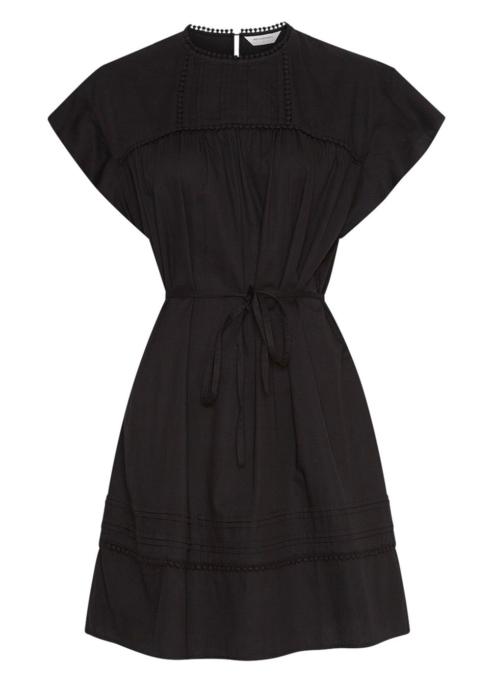 MSCH Copenhagen MSCHEthelyn SS Jurk midi zwart voorkant
