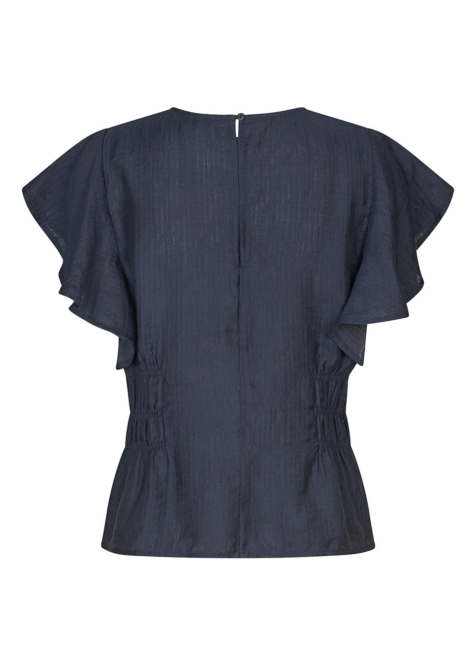 Modstrom Nixonmd top smock blauw korte mouw achterkant