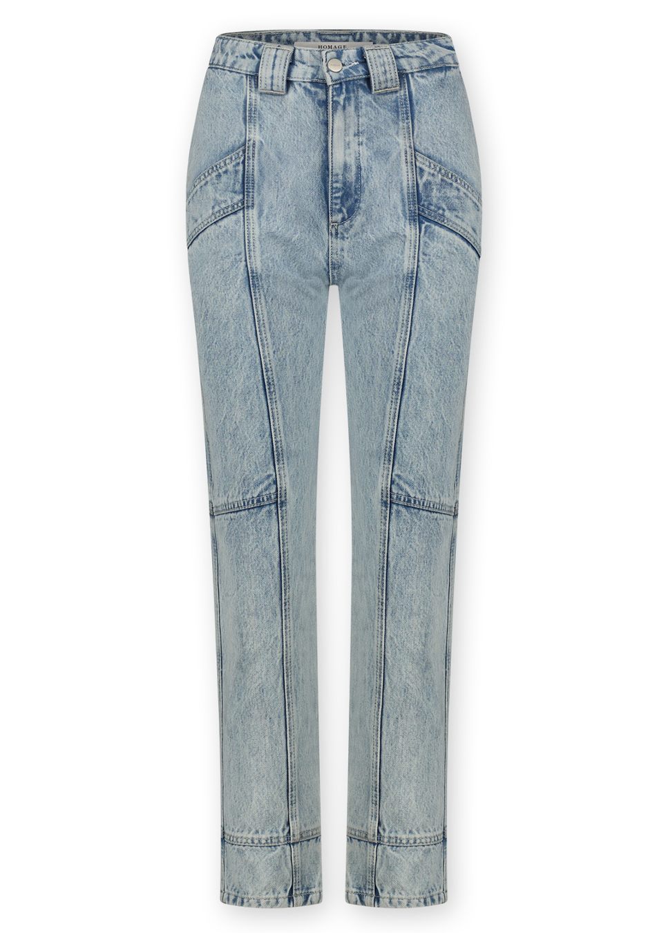 Cargo jeans Homage I Ontdek onze nieuwe retro eyecatcher, de 'Cargo Jeans' van Homage in een lichte vintage blauwe wassing. Combineer de cargo jeans met de off white mouwloze top met schouderdetails van Homage. Shop de nieuwe collectie dames jeans, Homage cargo jeans, cargo jeans bij online dameskleding Boetiek Aniek.