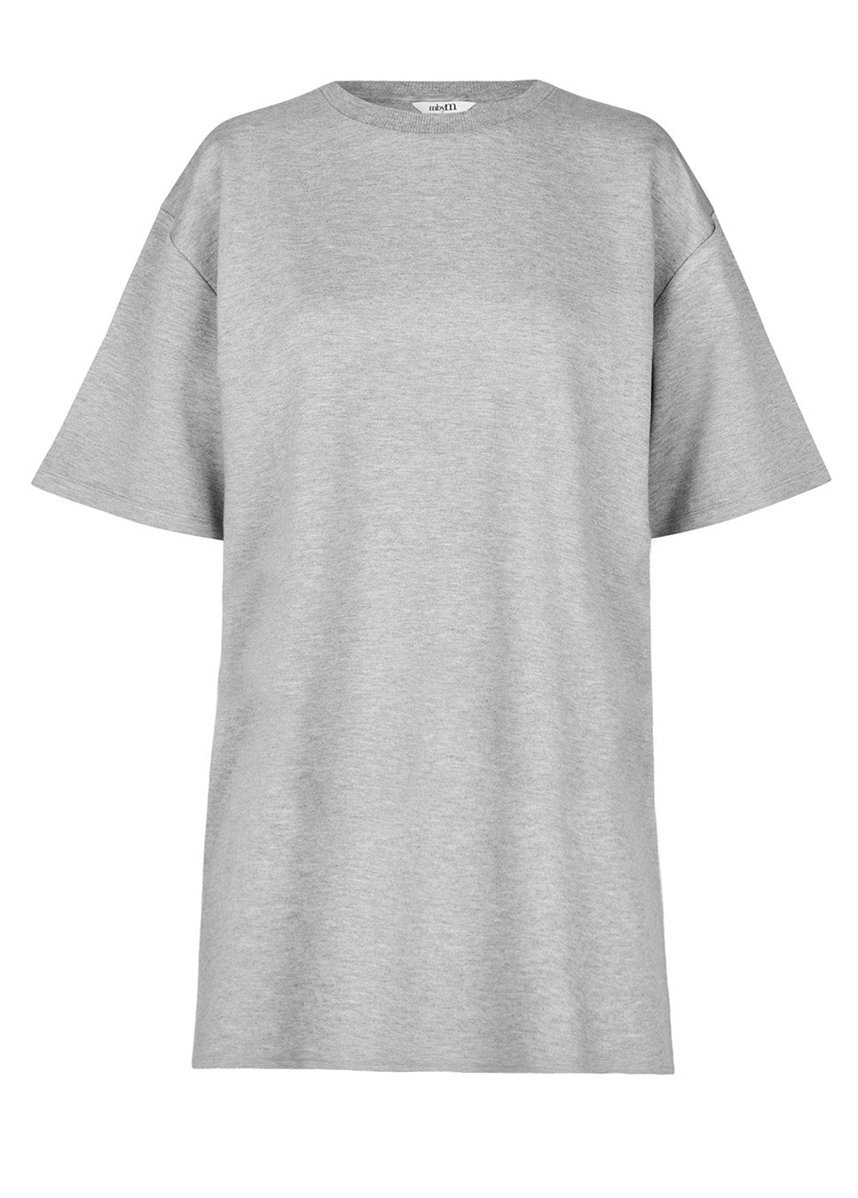 mbyM Emrys Long-M t-shirt jurk grijs sweat voorkant