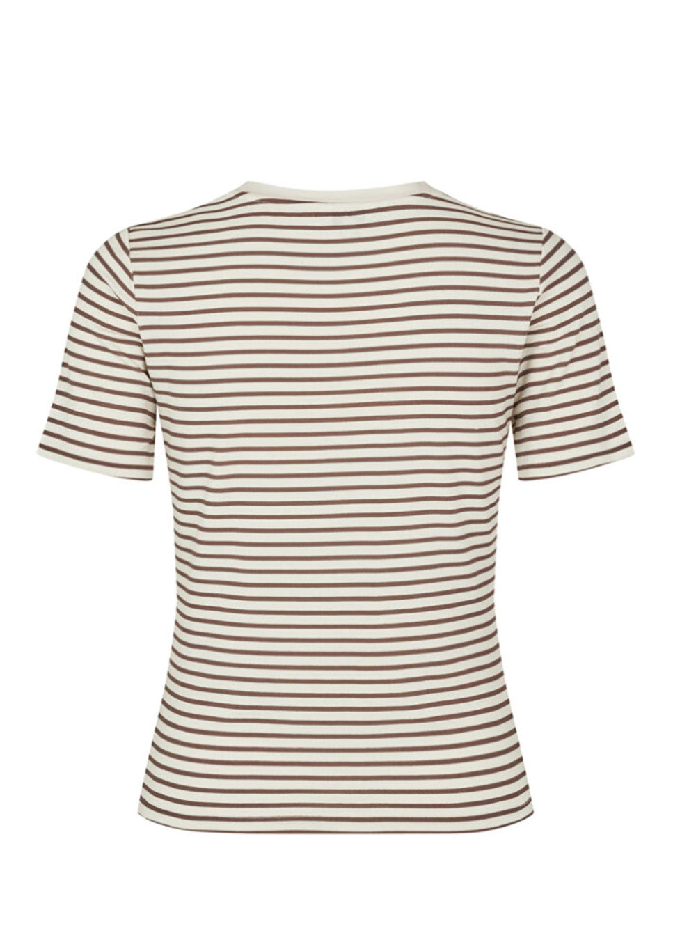 mbyM Julie-M Stripe T-Shirt bruin off white achterkant
