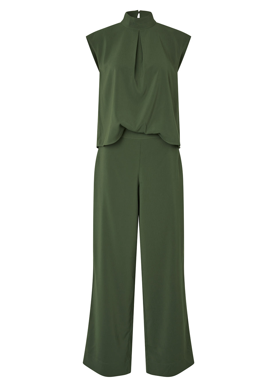 mbyM Maaja-M mouwloze jumpsuit groen voorkant