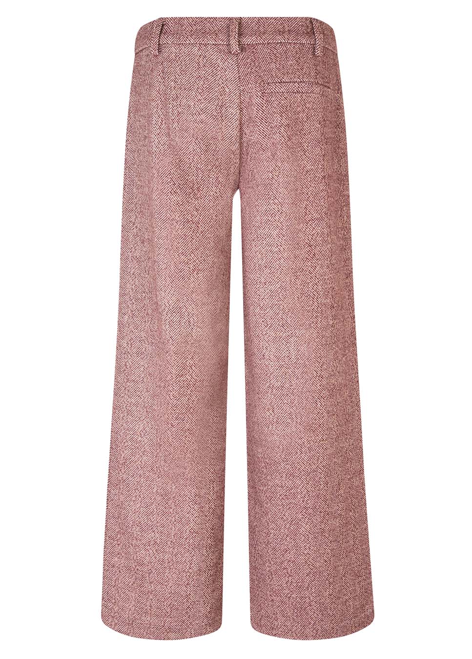 mbyM Tarrina-M pantalon wolmix gemeleerd rood achterkant