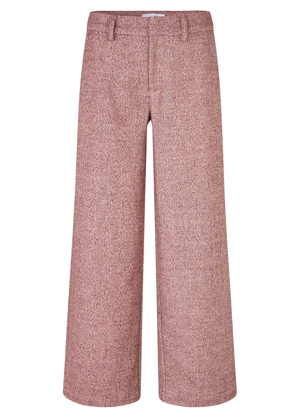 mbyM Tarrina-M pantalon wolmix gemeleerd rood voorkant