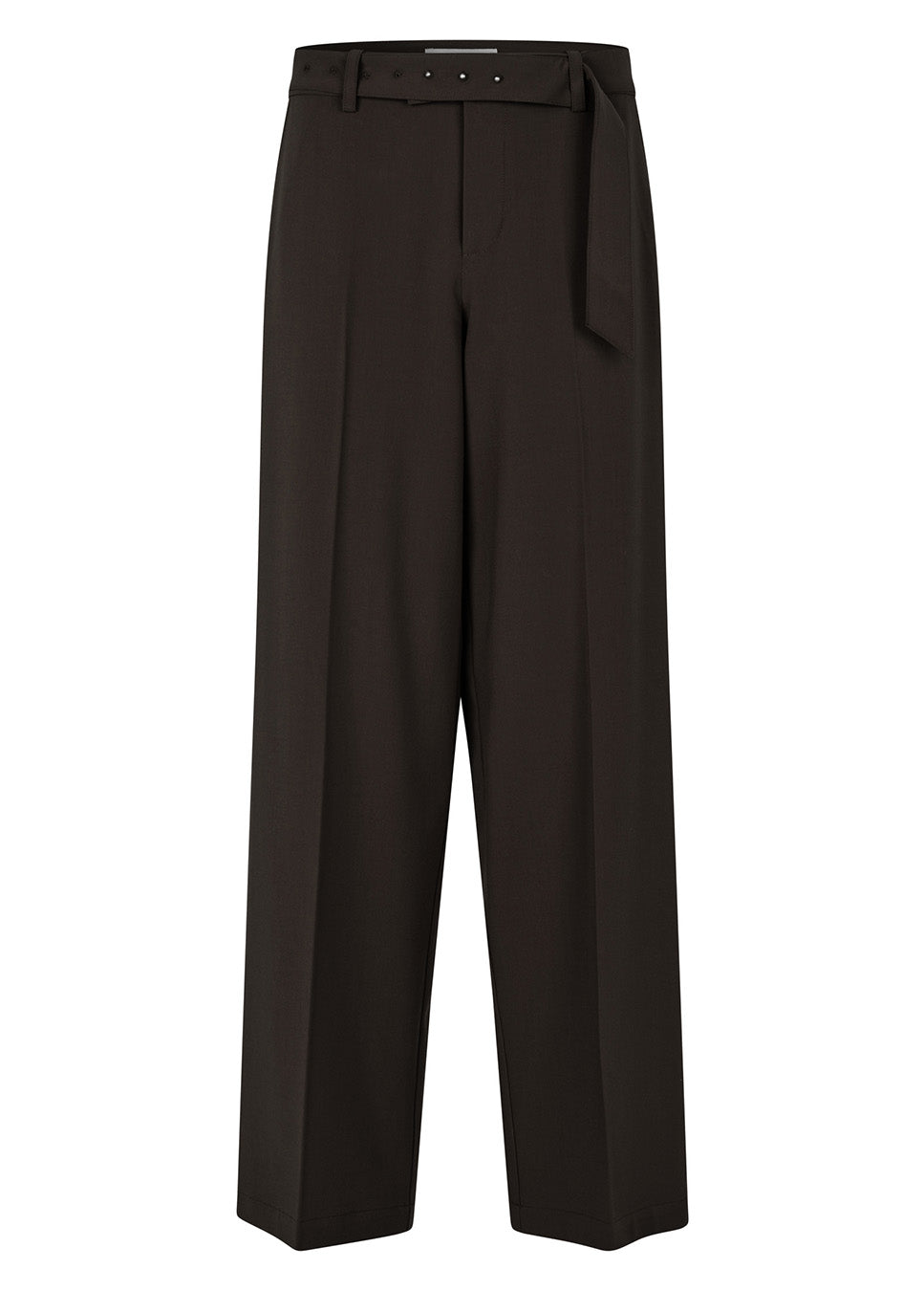 mbyM Vianni-M pantalon met ceintuur zwart voorkant