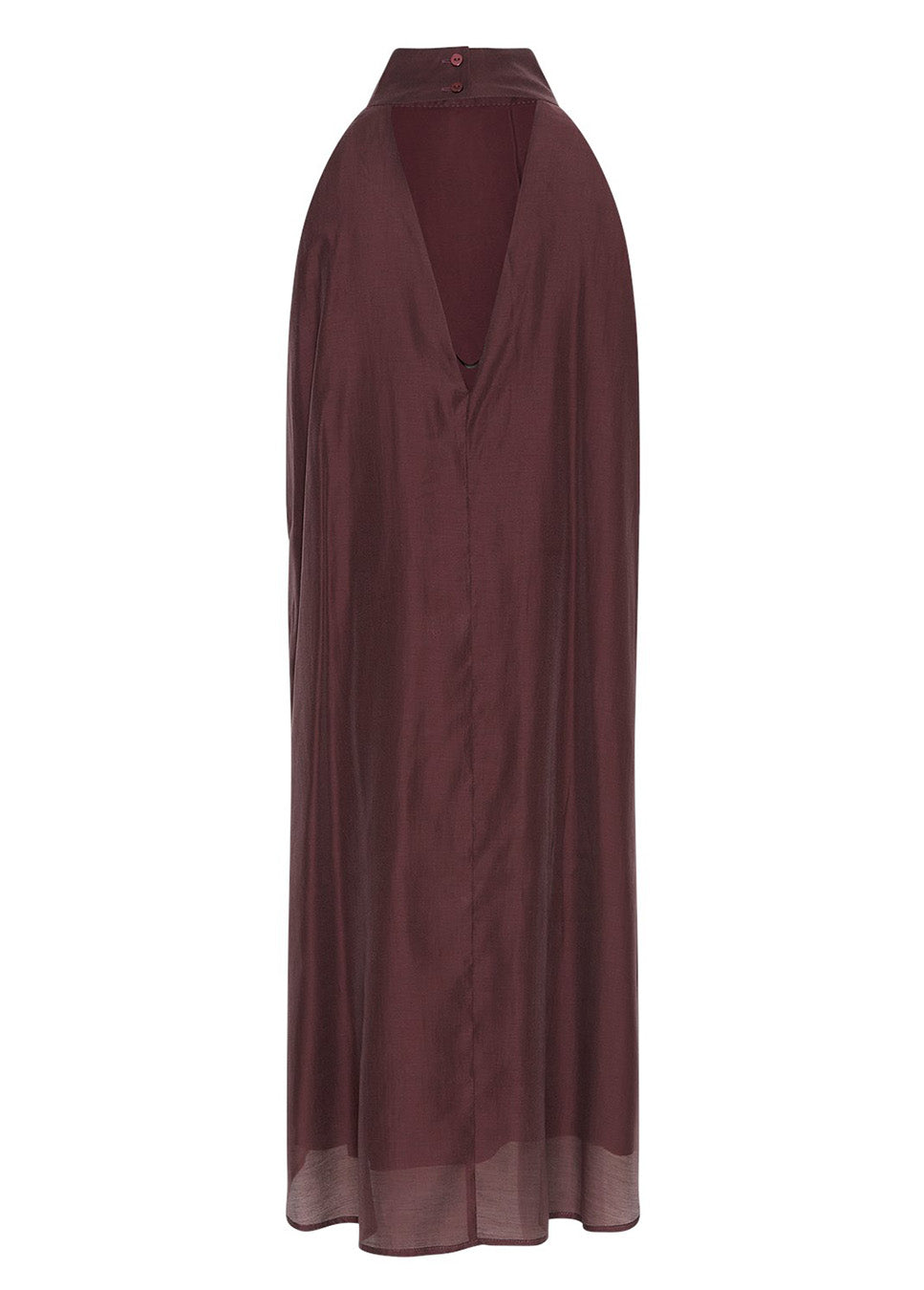 MSCH Copenhagen MSCHAlithea Faustina SL halterjurk midi burgundy acterkant