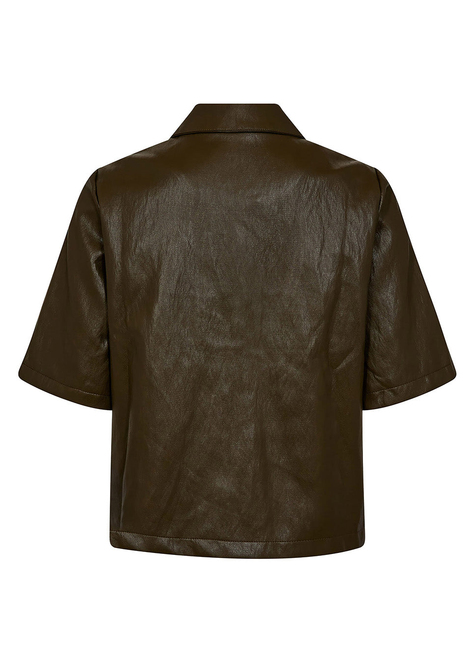 Co Couture GittCC SS Shirt vegan leather groen achterkant
