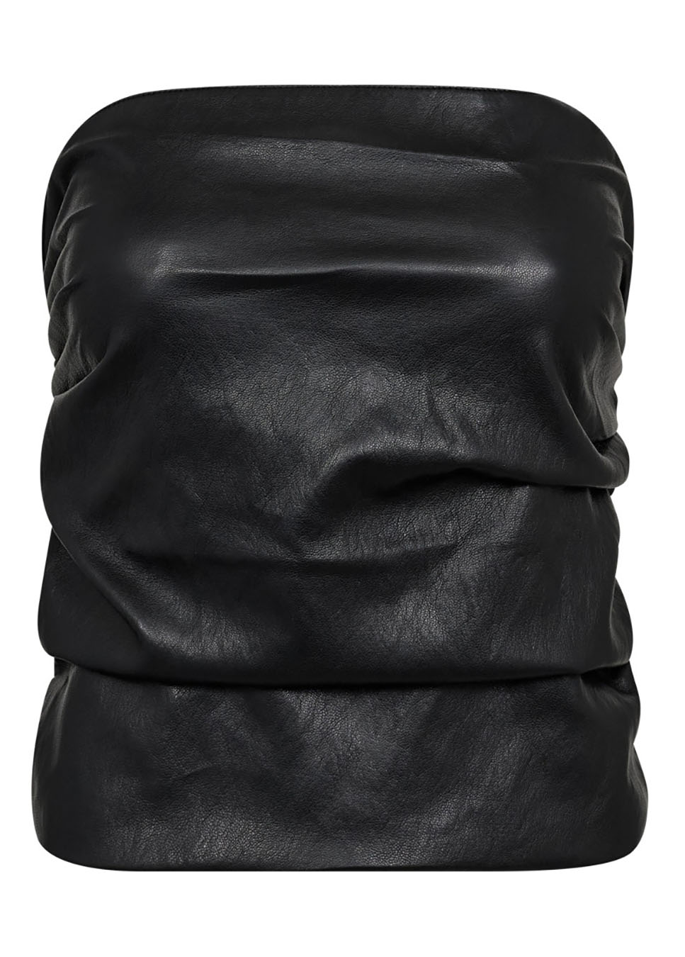 Co Couture GittCC Corsage corset top vegan leather zwart voorkant