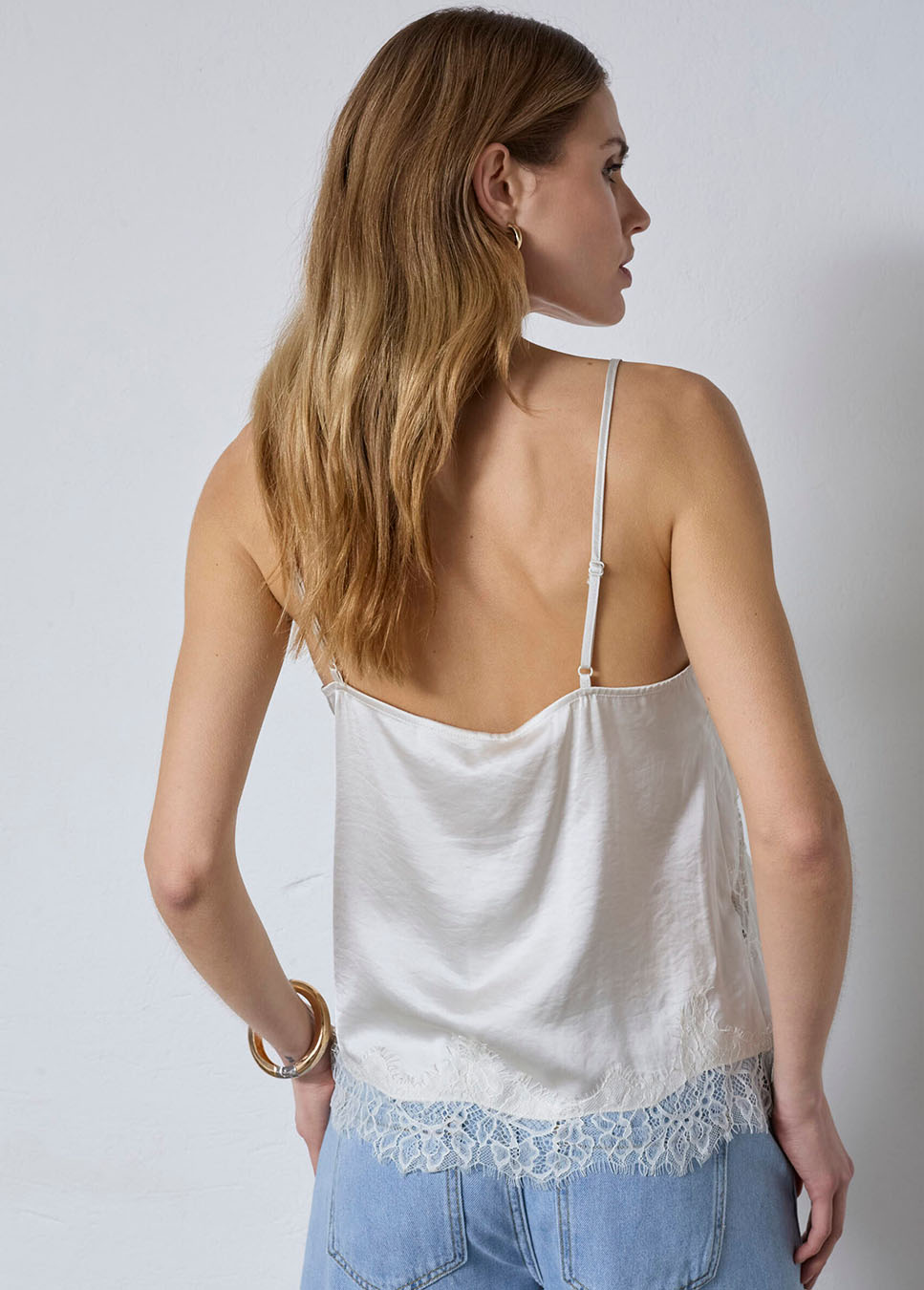 Co Couture IdunCC Lace Top kant off white achterkant model