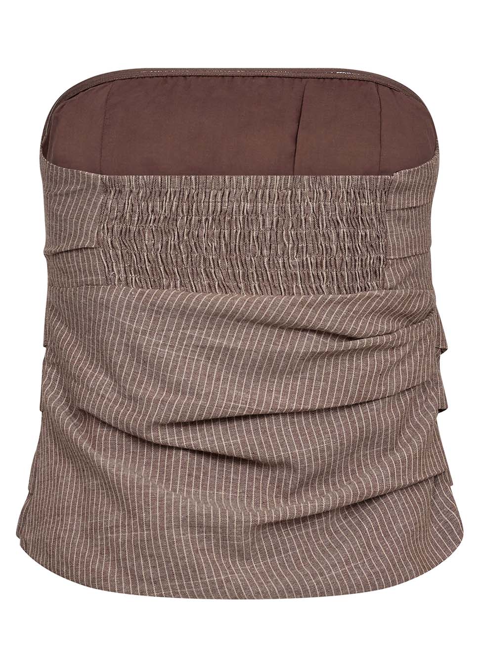 Co Couture JihoCC Stripe Tube Top bruin achterkant