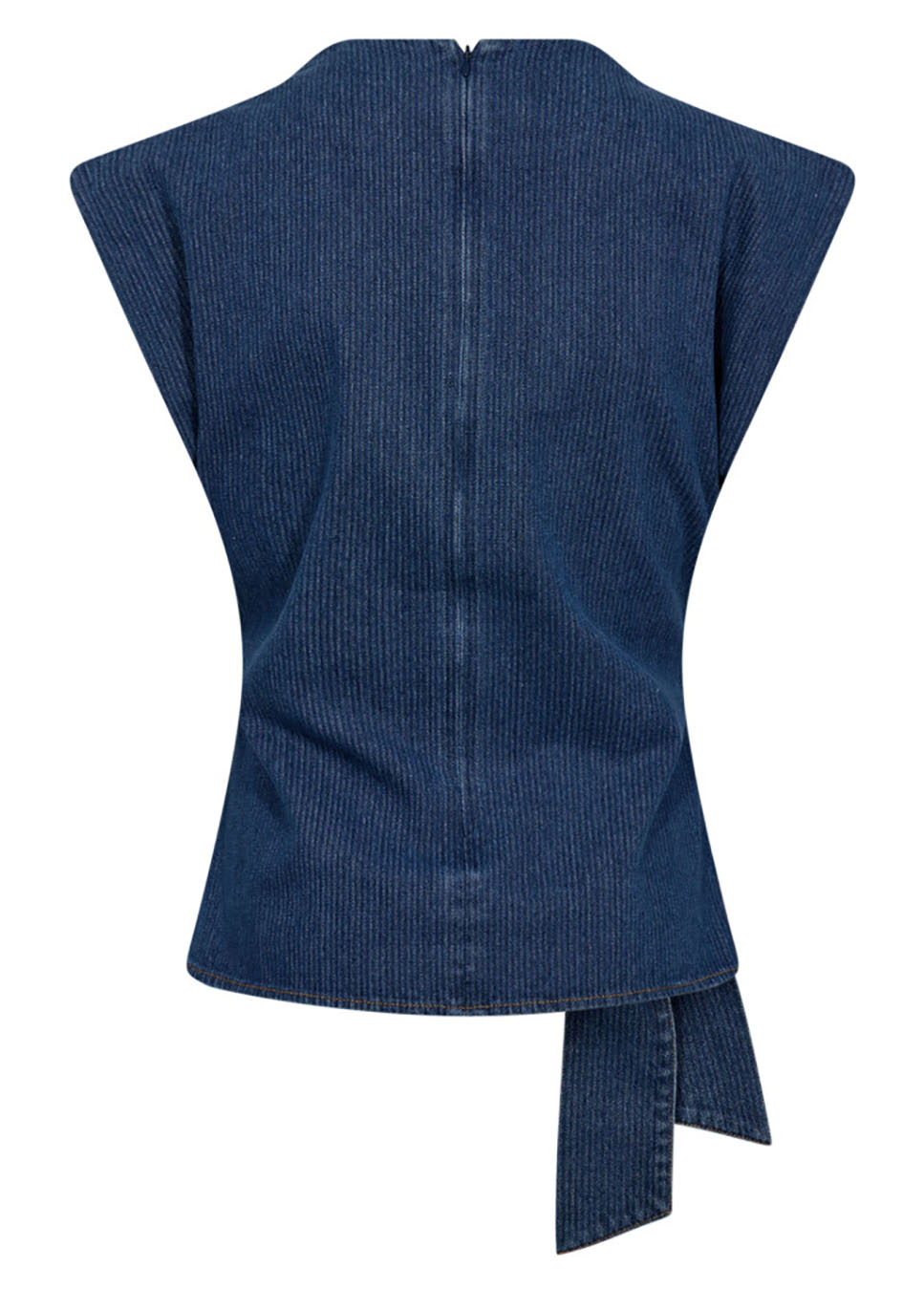 Co Couture KimmyCC Pleat Top dark denim blauw achterkant