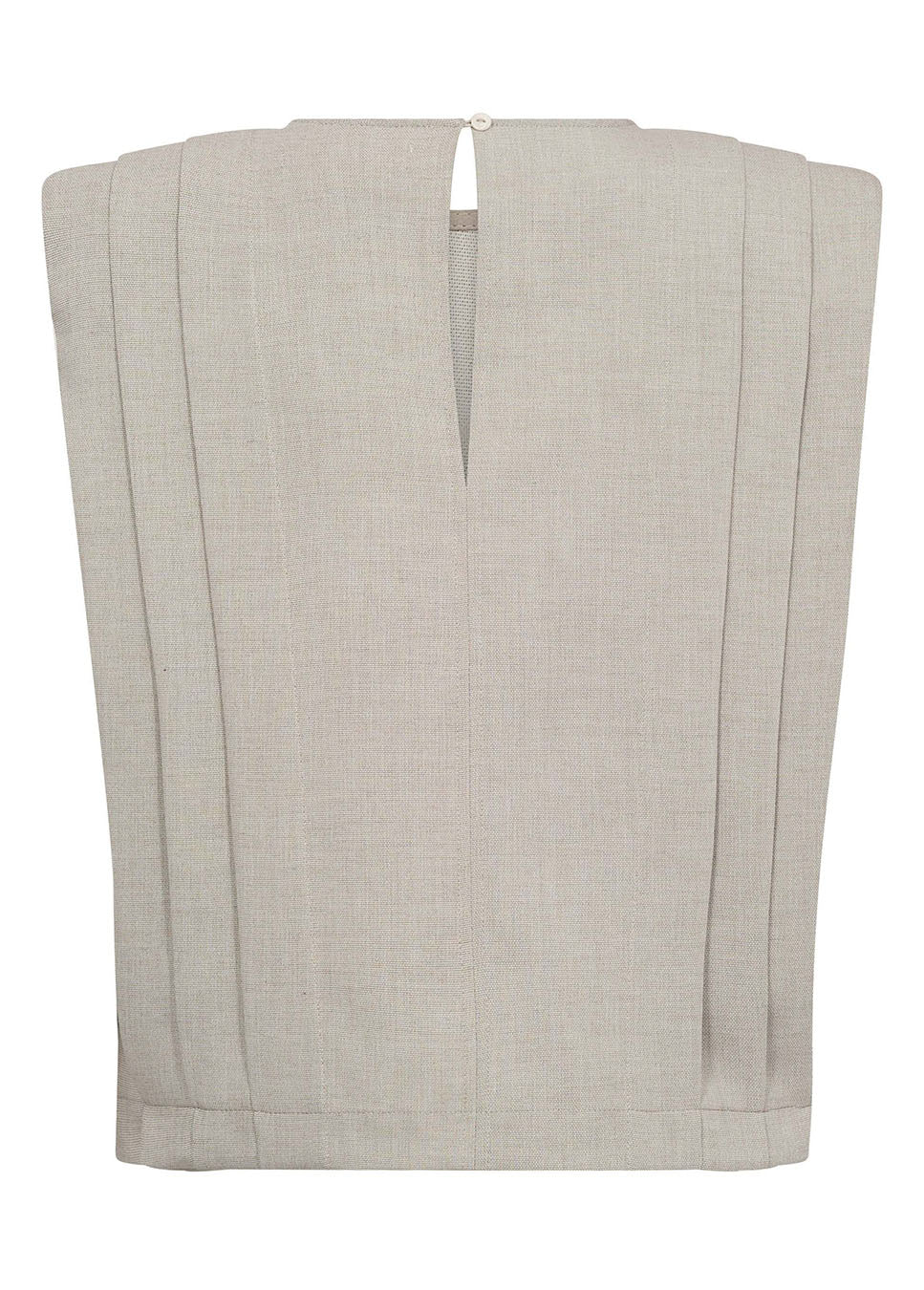 Co Couture MavaCC Padded Pleat Top beige achterkant