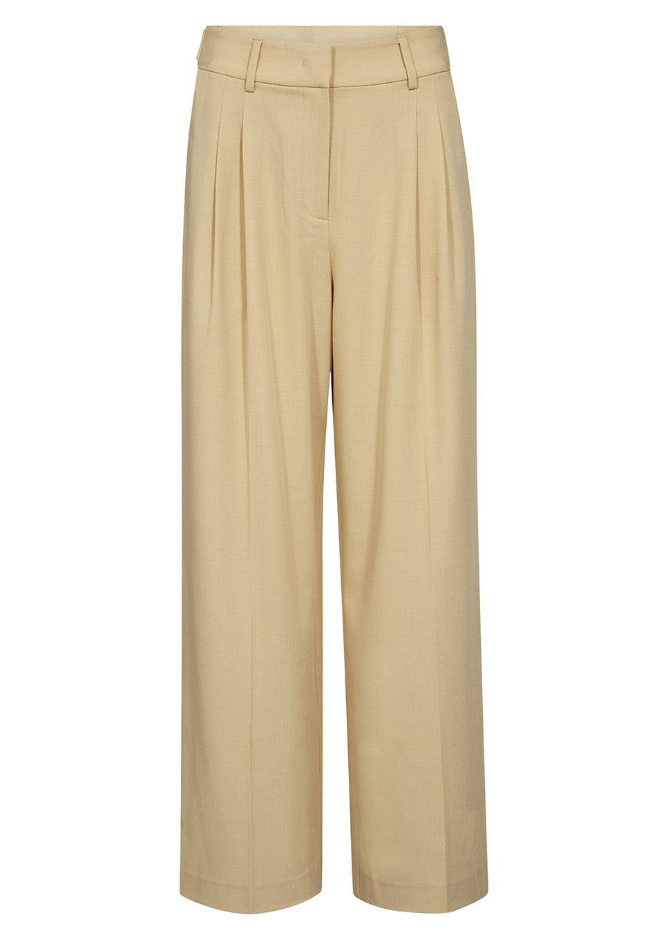 Co Couture NilanCC Pleat LL Pant geel voorkant