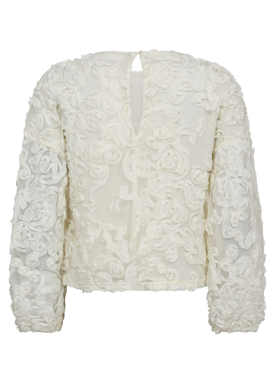 Co Couture TessyCC Flower Blouse Off white achterkant