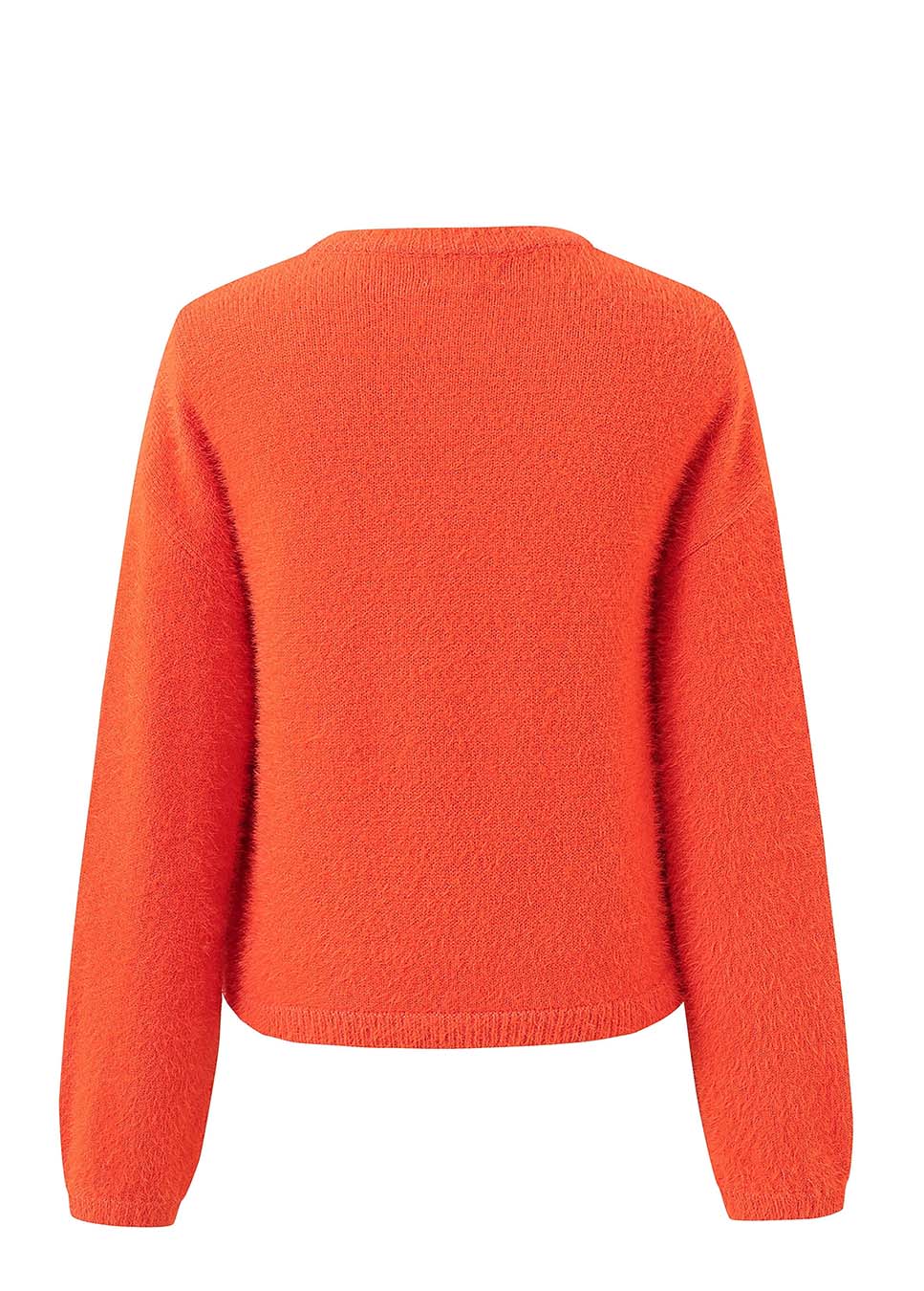 FRNCH Trui Robinson fluffy oranje achterkant