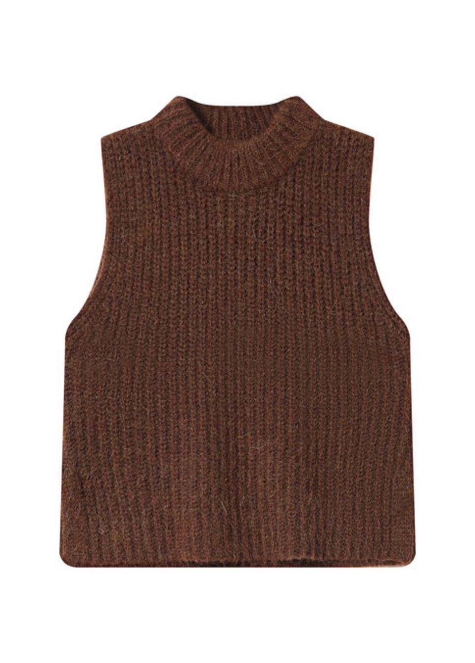 voorkant product foto grace & Mila sablon wolmix bruine spencer