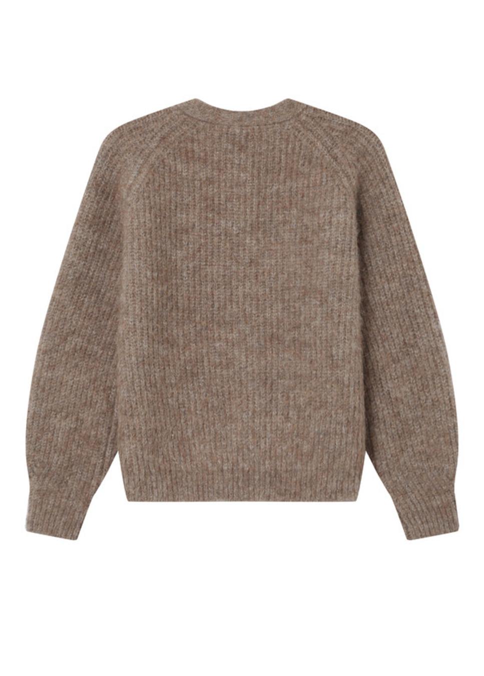 product foto van de grace en Mila vest saluda beige van kleur achterkant