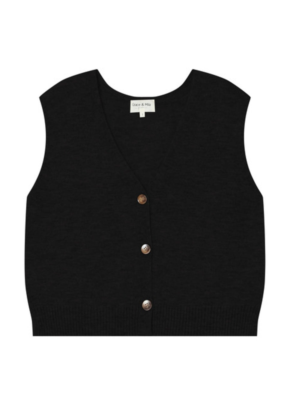 Product foto voorkant van het bruine grace en mila Santa gilet