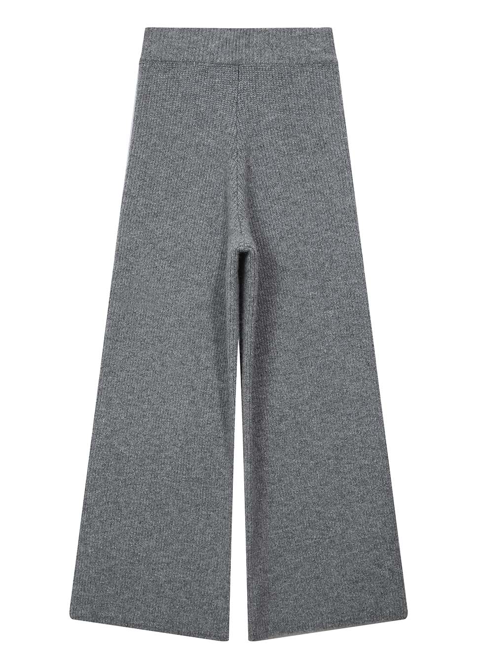 Grace & Mila Taxton broek gebreid wol grijs achterkant