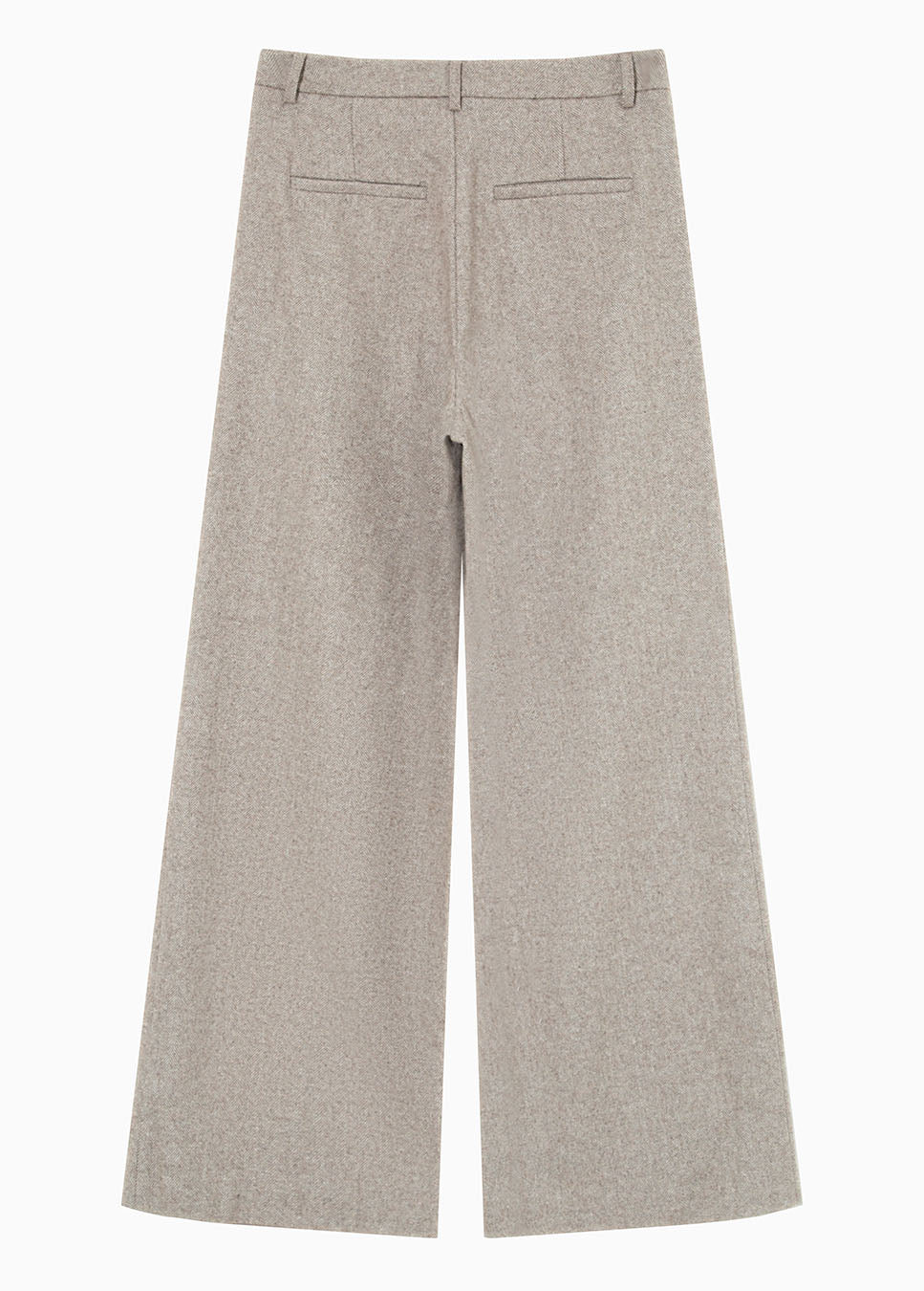 Grace & Mila Times pantalon wolmix visgraat beige achterkant