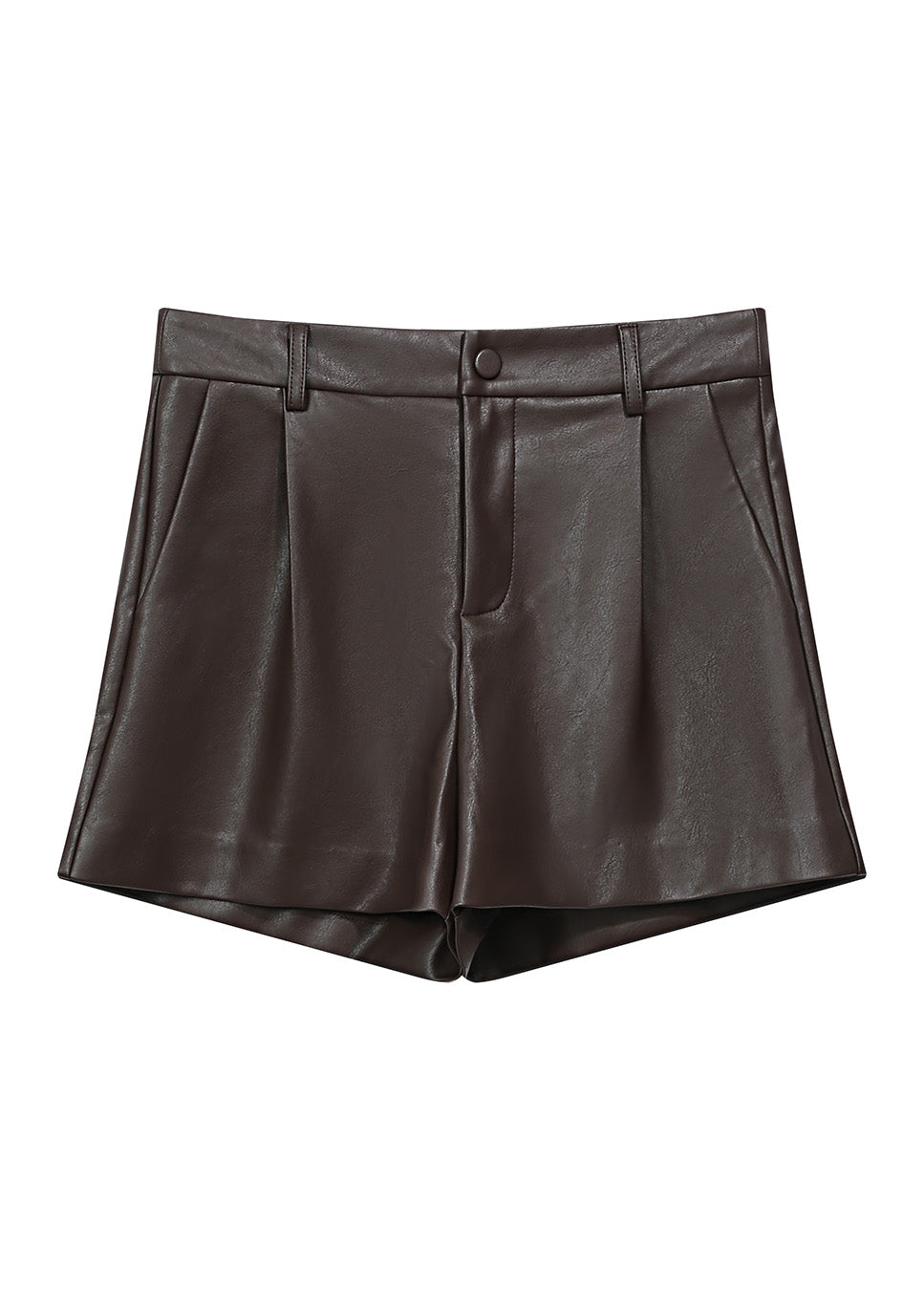Grace & Mila Travis short vegan leather bruin voorkant