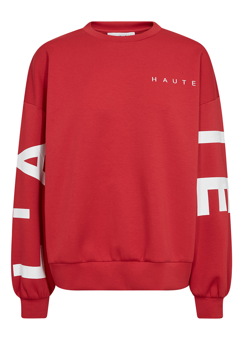 Haute L’Amitié Maxi Split Logo Sweat rood voorkant