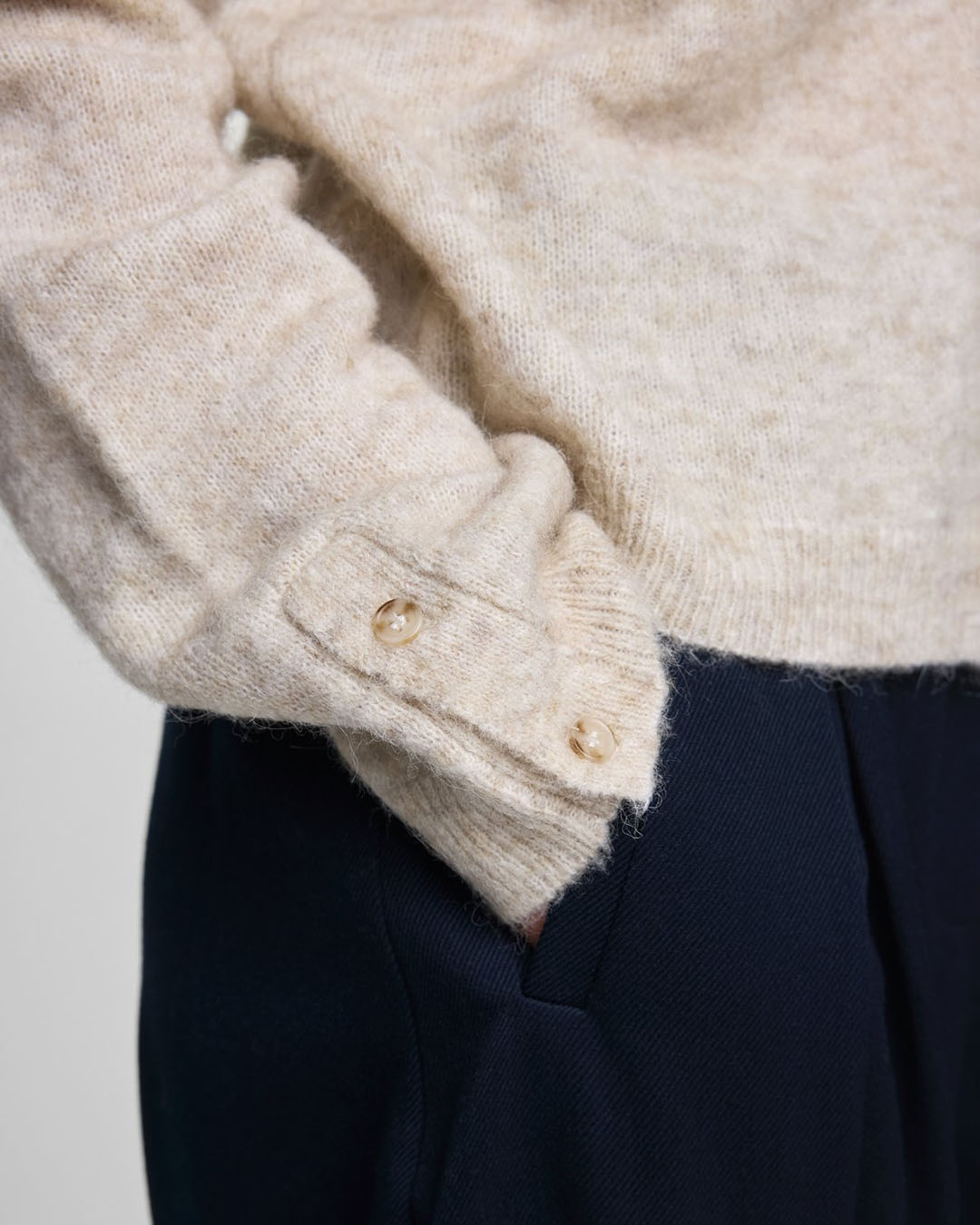 MSCH Copenhagen MSCHMilania Hope M trui wol beige detail