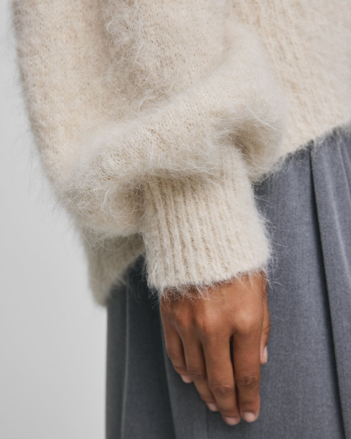 MSCH Copenhagen MSCHThira Salmia trui alpaca beige detail trui